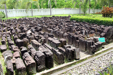The remaining artefacts at Borobudur museum.