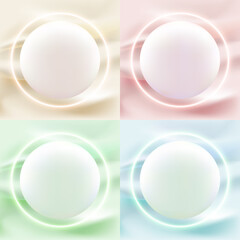 set of luxury wavy absract background fot greeting card template