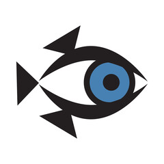 Fish eye logo concept