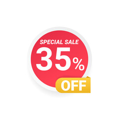 Special offer sale tag discount isolated in white background