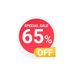 Special offer sale tag discount isolated in white background