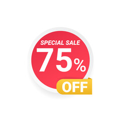 Special offer sale tag discount isolated in white background