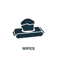 Wipes icon. Monochrome simple Baby icon for templates, web design and infographics