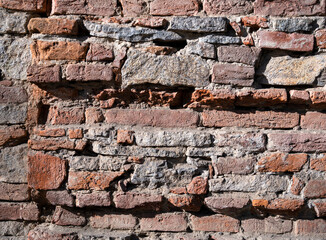 Abstract aged stone brick wall