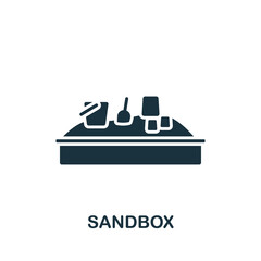 Sandbox icon. Monochrome simple Baby icon for templates, web design and infographics