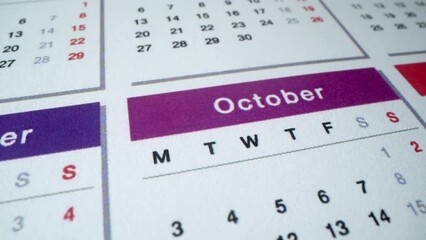 October 2022. Calendar for 2022. September and October macro. With very important day's in a week. Hollydays. independence day. Halloween, Mother's Day. Business days and holidays. weekend in MACRO