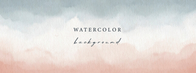 Vector watercolor horizontal universal background with copy space for text	