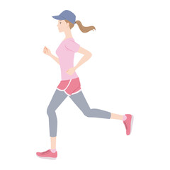 ジョギング／ランニングをする女性