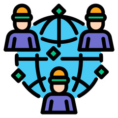 community Color line icon