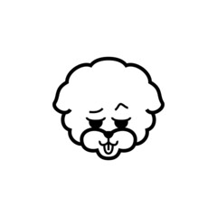 Dog, toy poodle, vector symbol design