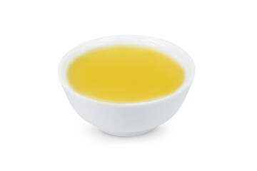 Olive oil on an isolated white background.