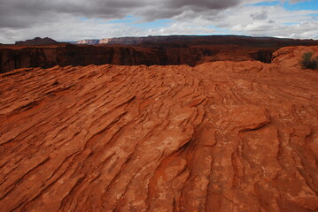 The structure of the Horseshoe Bend in Colorado River Arizona