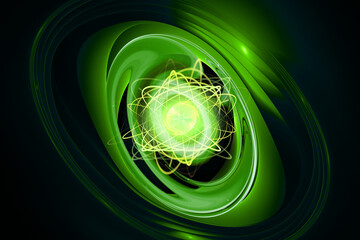 Atom energy, abstract light background