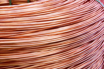 Large coil of copper wire