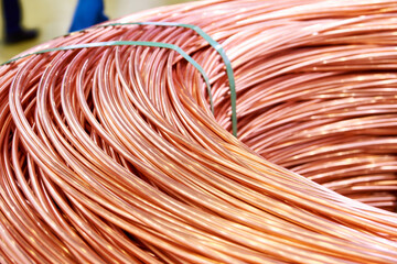 Large coil of copper wire