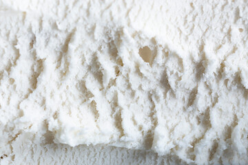 Texture of coconut ice cream