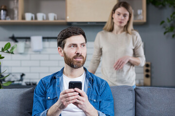 Jealous wife quarrels over husband who uses phone, and keeps in touch with mistress, family quarrel...