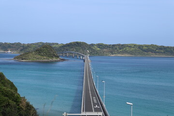 Naklejka premium 【角島大橋】角島の自然と山口県下関市豊北町大字神田