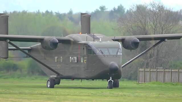 Military Short Skyvan ready for takeoff
