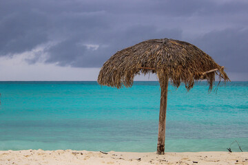 beach with umbrella