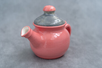 Ceramics, a ceramic product made with their own hands, made on a potter's wheel, jug, mug, clay, glaze.
