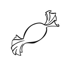 Dessert sweetness line isolated on white background. manual. vector