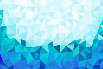 Low poly abstract background. Blue, green and cyan colors. Vector illustration