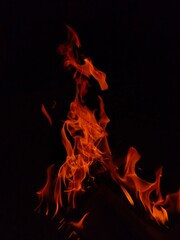 fire in the dark, flame art