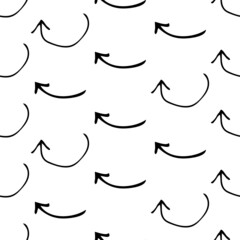 Seamless pattern with doodle arrows