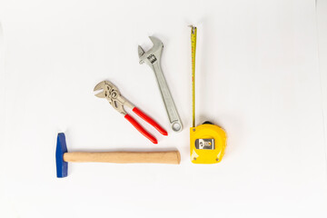 repair tools on a white background