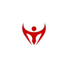 M Logo People Success Symbol