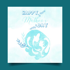 Naklejka na ściany i meble Mother's Day Social media post, banner, card design template