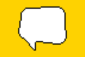 Pixel speech bubble icon simple design
