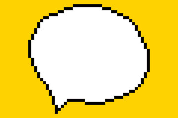 Pixel speech bubble icon simple design