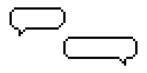 Speech bubble pixel icon simple design