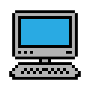 Computer pixel icon simple design