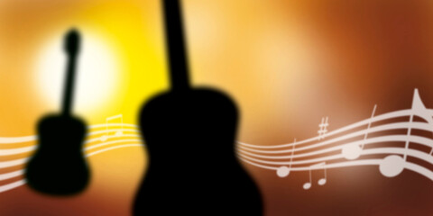 Musik background graphic with guitars.