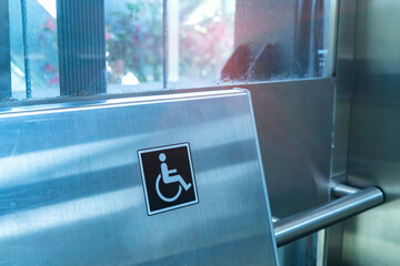 wheelchair sign as reservation sign for Space