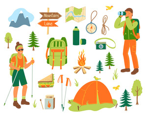 Camping, hiking equipment for trekking set. - 501096040