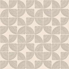 Behangcirkel Trendy minimalist seamless pattern with abstract creative hand drawn composition © C Design Studio
