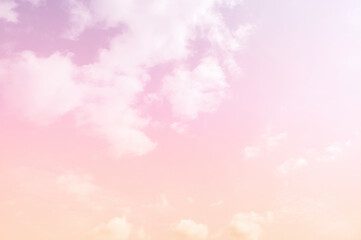 Sky and clouds in pastel tones for graphic design or wallpaper