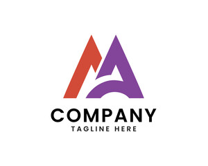 Modern letter M and A Logo