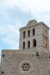 Obraz premium Church at Dalt Vila old town in Ibiza in Spain in the summer of 2022.