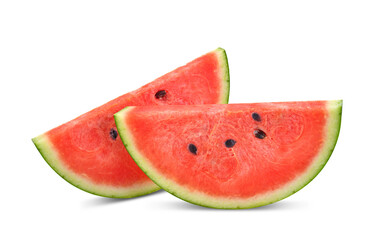 Sliced of watermelon isolated on white background. full depth of field