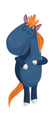 Cartoon Animal horse. Vector illustration