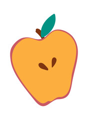 Cartoon Fruit Apple . Vector illustration