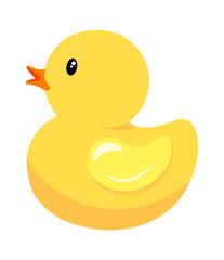 Cartoon duck toy. Vector illustration