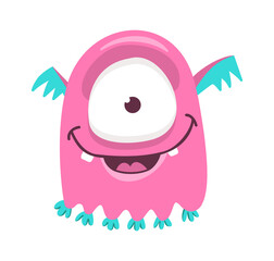 Cartoon Childish Funny monster. Vector illustration