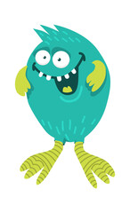 Cartoon Childish Funny monster. Vector illustration