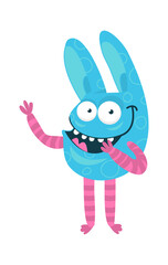 Cartoon Childish Funny monster. Vector illustration